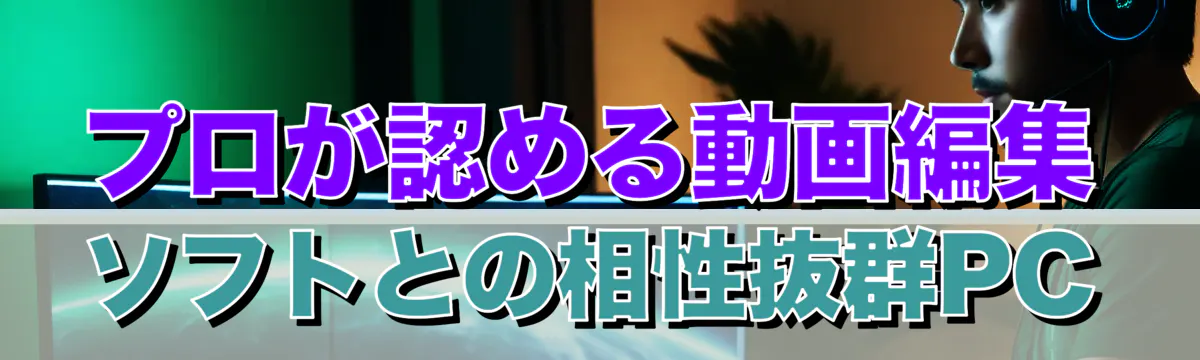 プロが認める動画編集ソフトとの相性抜群PC