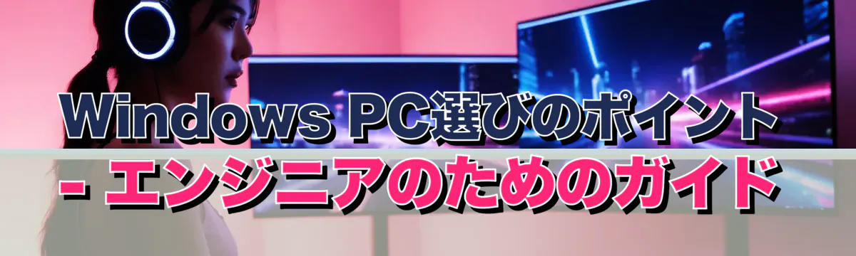 Windows PC選びのポイント - エンジニアのためのガイド