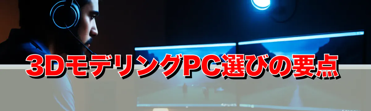 3DモデリングPC選びの要点