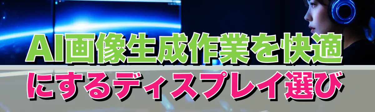 AI画像生成作業を快適にするディスプレイ選び