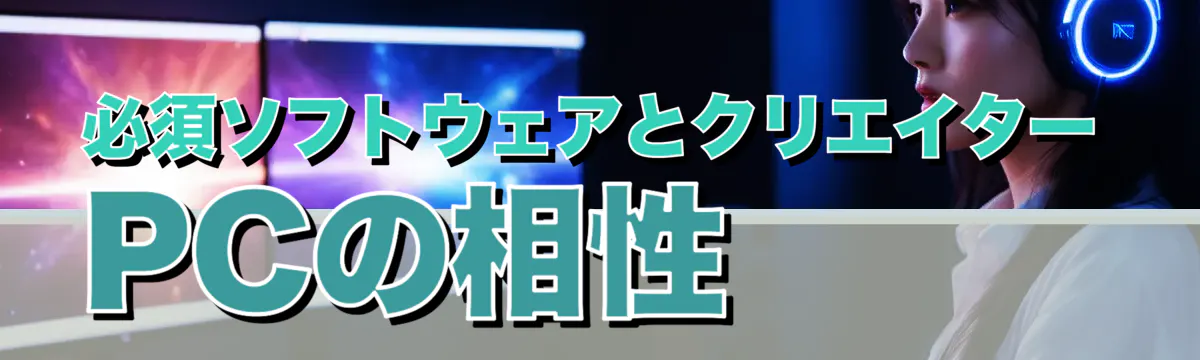 必須ソフトウェアとクリエイターPCの相性