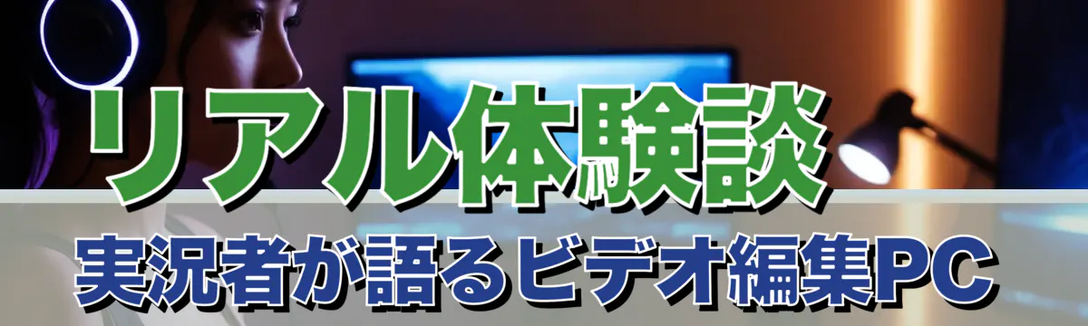 リアル体験談 実況者が語るビデオ編集PC
