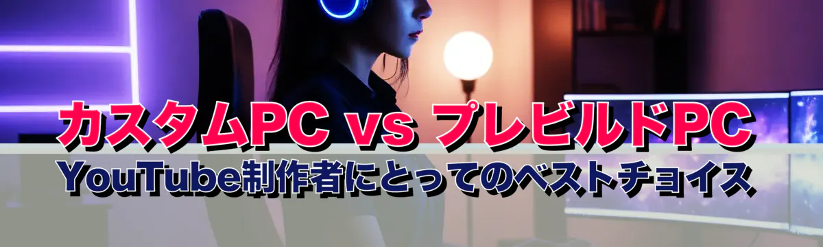 カスタムPC vs プレビルドPC YouTube制作者にとってのベストチョイス