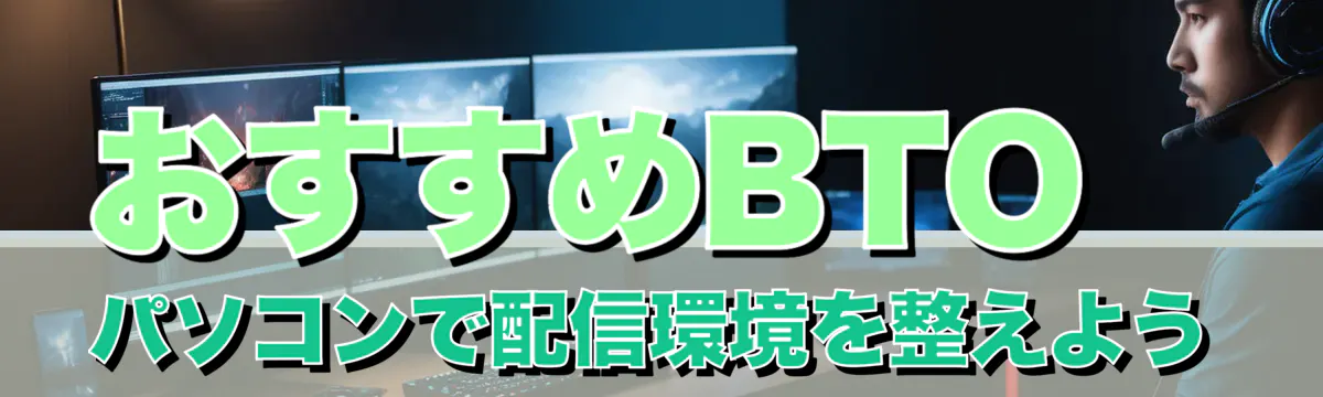 おすすめBTOパソコンで配信環境を整えよう