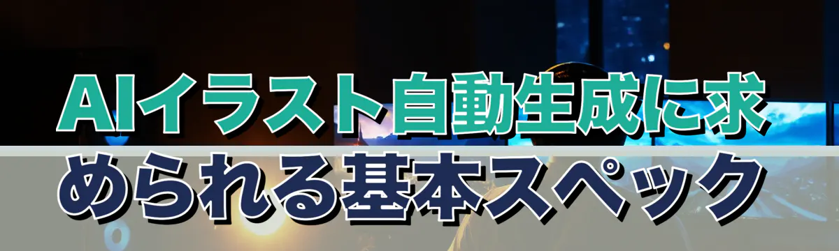 AIイラスト自動生成に求められる基本スペック