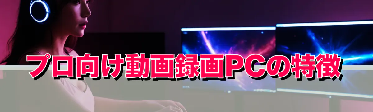 プロ向け動画録画PCの特徴
