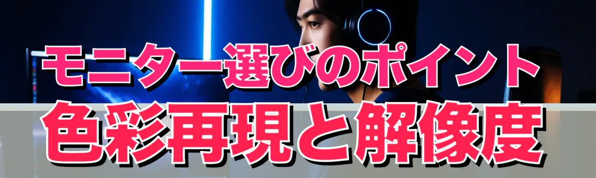 モニター選びのポイント 色彩再現と解像度
