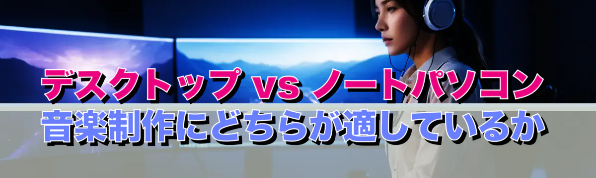 デスクトップ vs ノートパソコン 音楽制作にどちらが適しているか