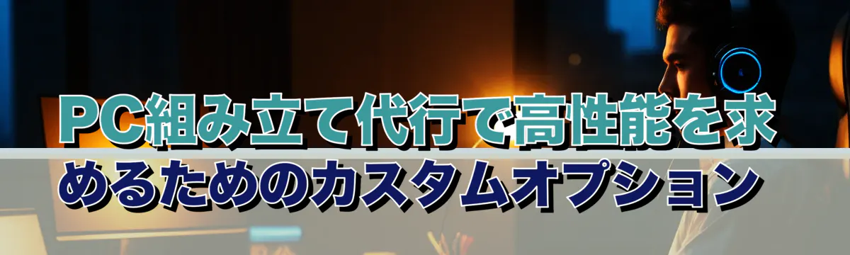 PC組み立て代行で高性能を求めるためのカスタムオプション