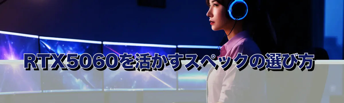 RTX5060を活かすスペックの選び方