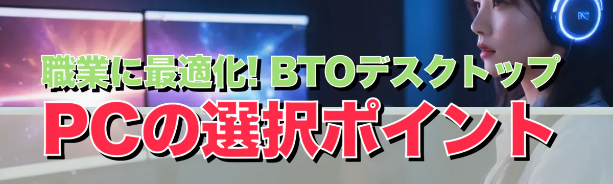職業に最適化! BTOデスクトップPCの選択ポイント