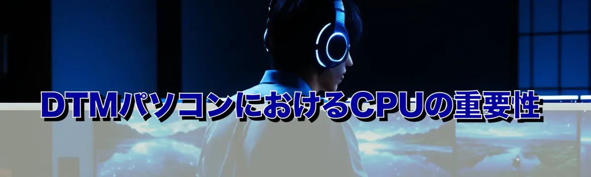 DTMパソコンにおけるCPUの重要性