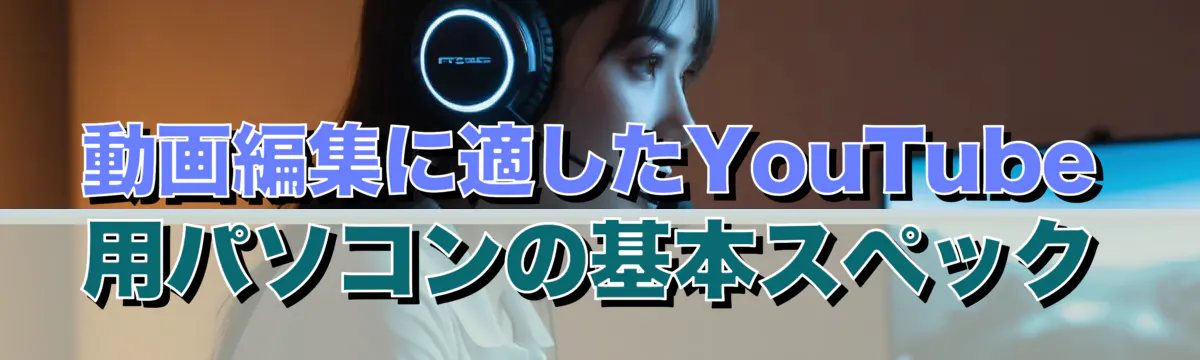 動画編集に適したYouTube用パソコンの基本スペック