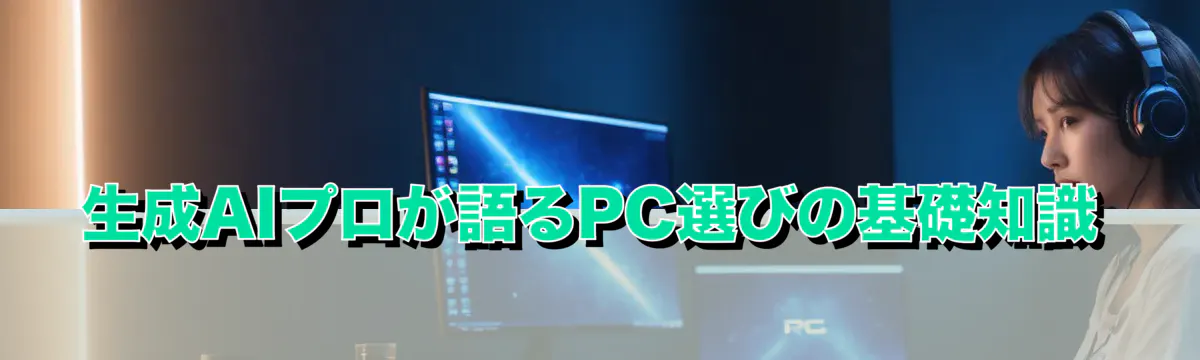 生成AIプロが語るPC選びの基礎知識