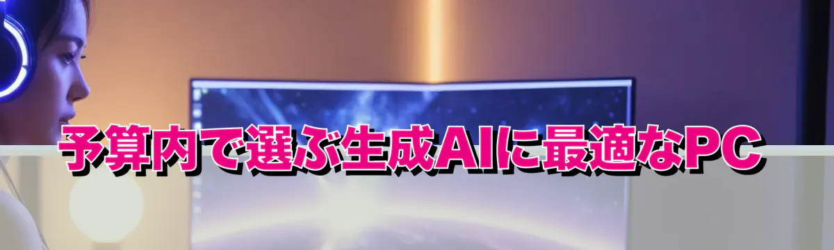 予算内で選ぶ生成AIに最適なPC