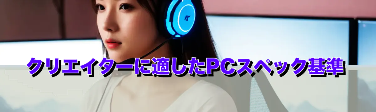 クリエイターに適したPCスペック基準