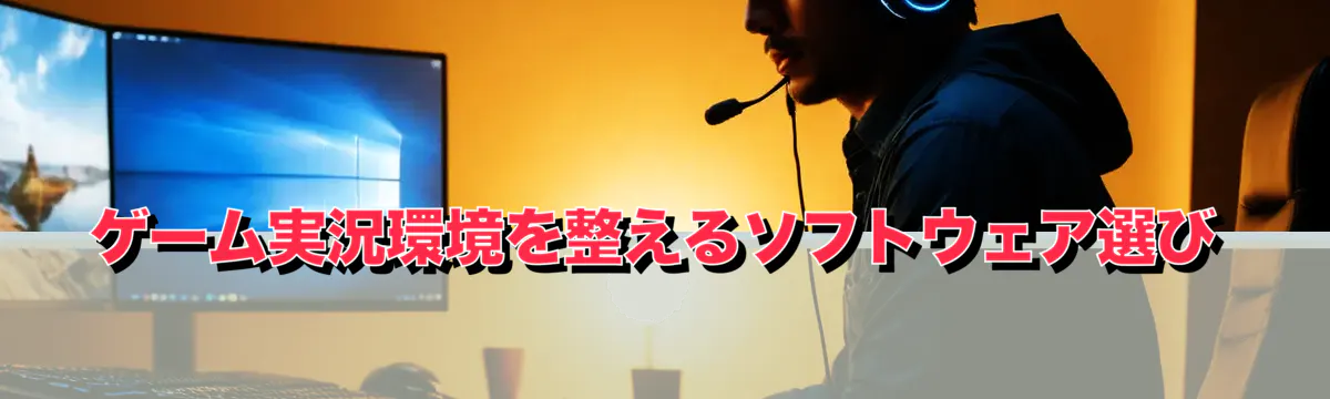 ゲーム実況環境を整えるソフトウェア選び