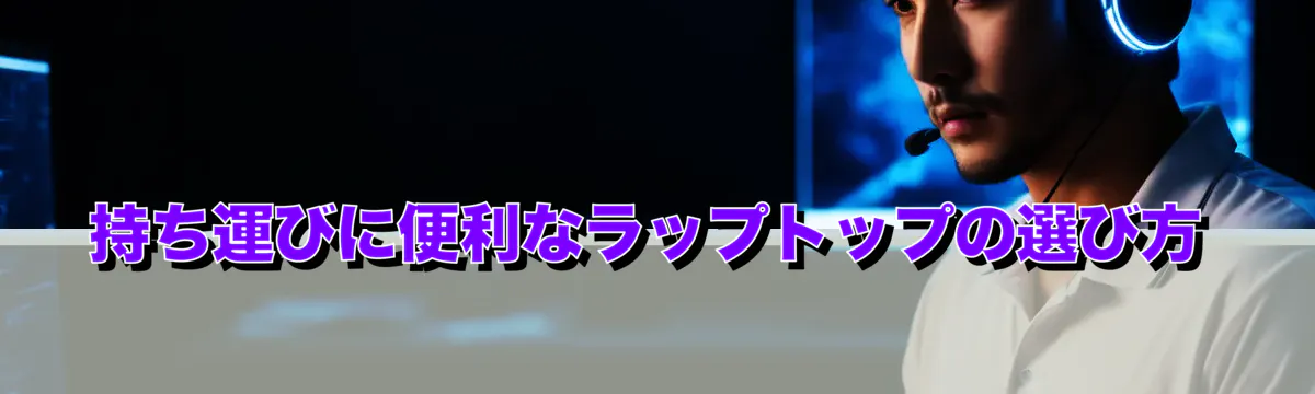 持ち運びに便利なラップトップの選び方