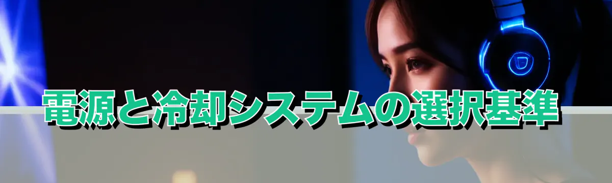 電源と冷却システムの選択基準