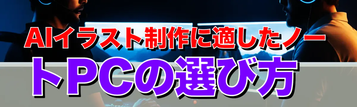 AIイラスト制作に適したノートPCの選び方