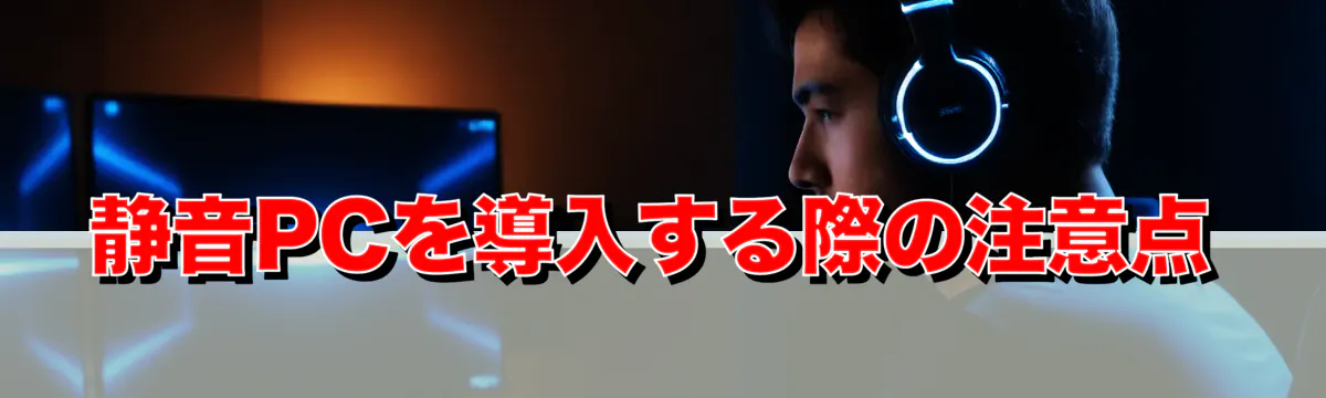 静音PCを導入する際の注意点