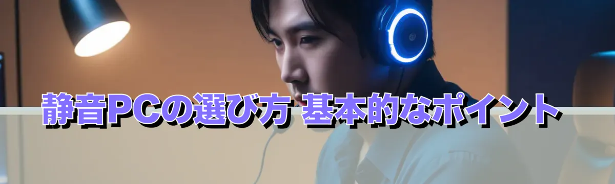 静音PCの選び方 基本的なポイント