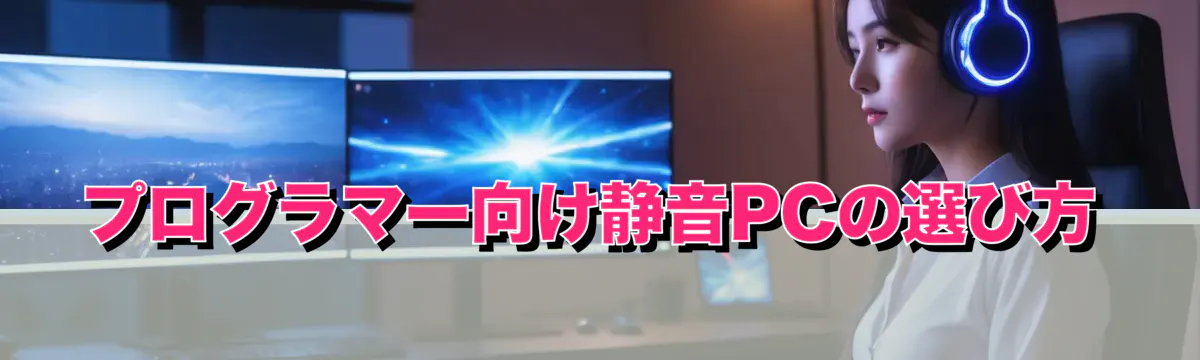 プログラマー向け静音PCの選び方