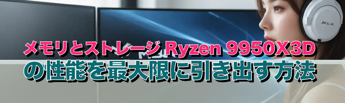 メモリとストレージ Ryzen&nbsp;9950X3Dの性能を最大限に引き出す方法