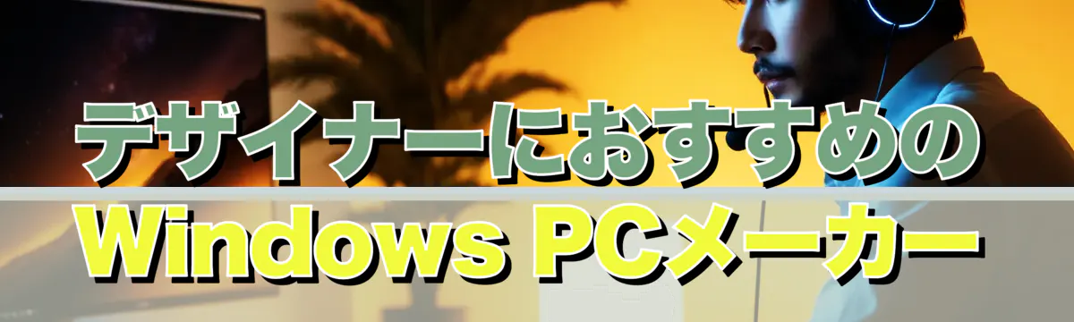 デザイナーにおすすめのWindows PCメーカー
