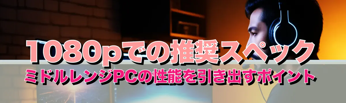1080pでの推奨スペック ミドルレンジPCの性能を引き出すポイント