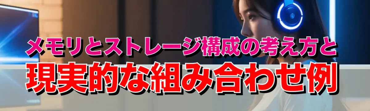メモリとストレージ構成の考え方と現実的な組み合わせ例