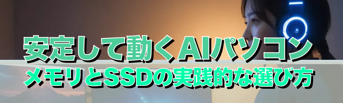 安定して動くAIパソコン メモリとSSDの実践的な選び方