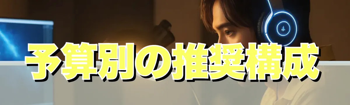 予算別の推奨構成