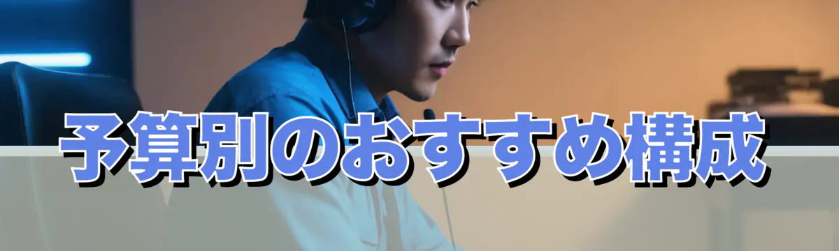 予算別のおすすめ構成