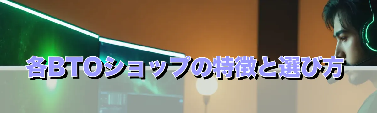 各BTOショップの特徴と選び方