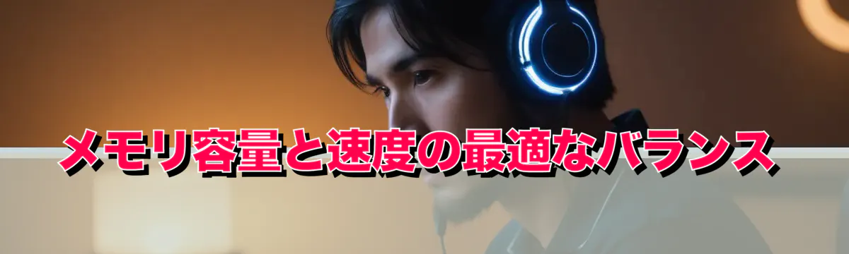 メモリ容量と速度の最適なバランス