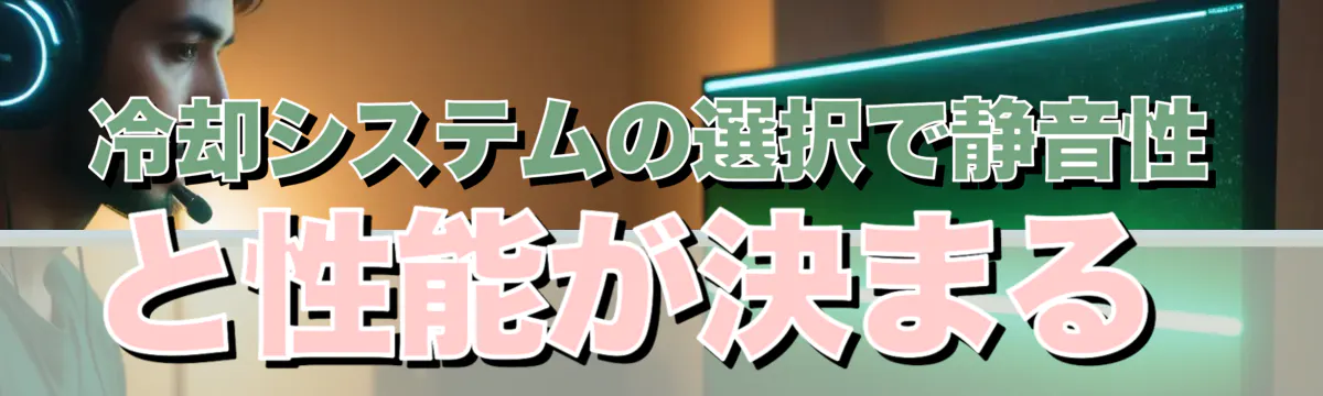 冷却システムの選択で静音性と性能が決まる
