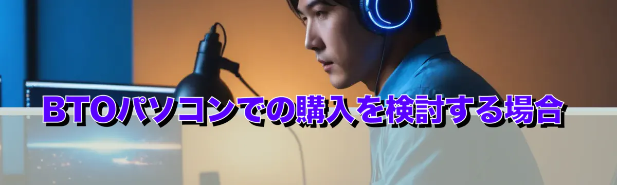 BTOパソコンでの購入を検討する場合