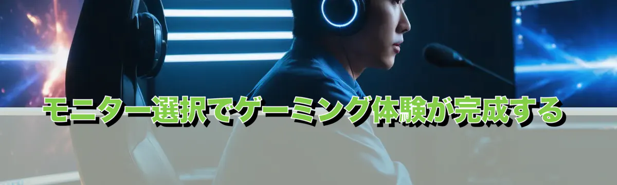モニター選択でゲーミング体験が完成する
