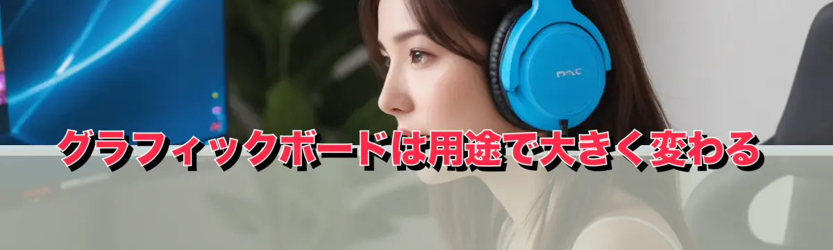 グラフィックボードは用途で大きく変わる
