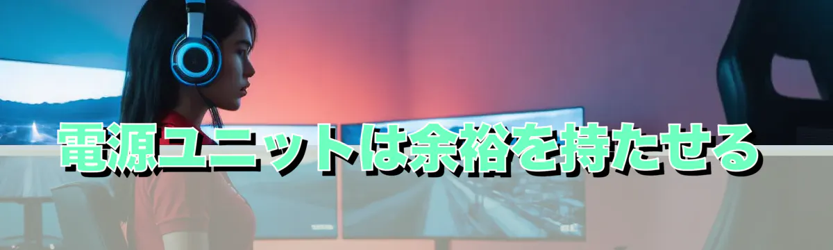 電源ユニットは余裕を持たせる