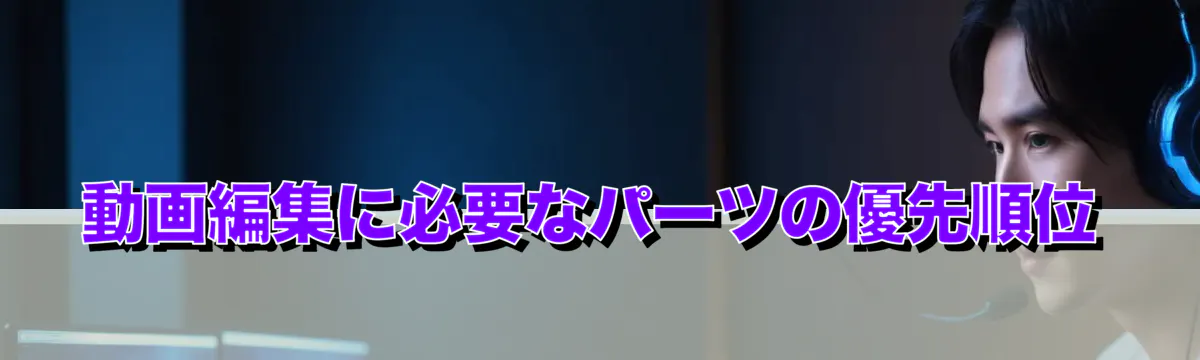 動画編集に必要なパーツの優先順位