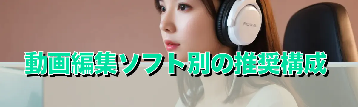 動画編集ソフト別の推奨構成