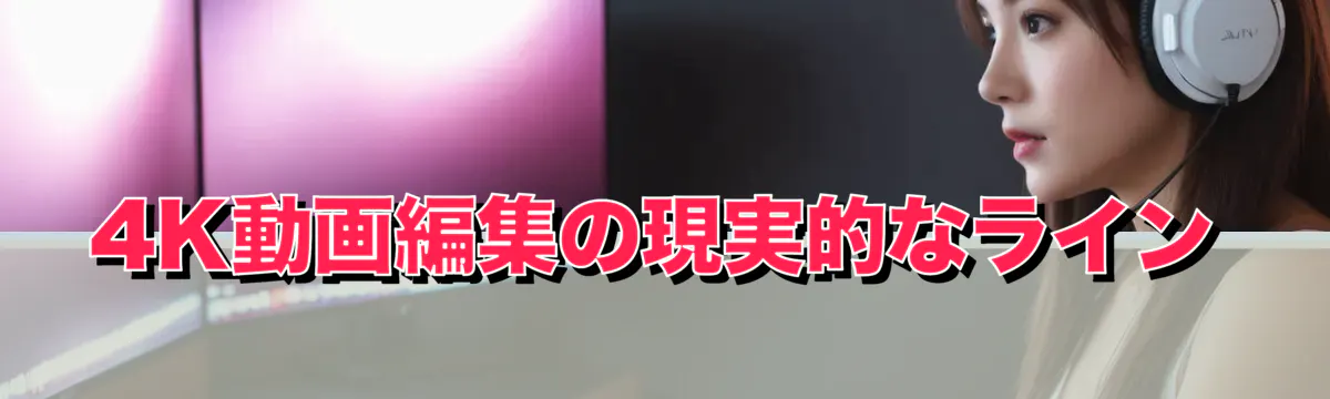 4K動画編集の現実的なライン