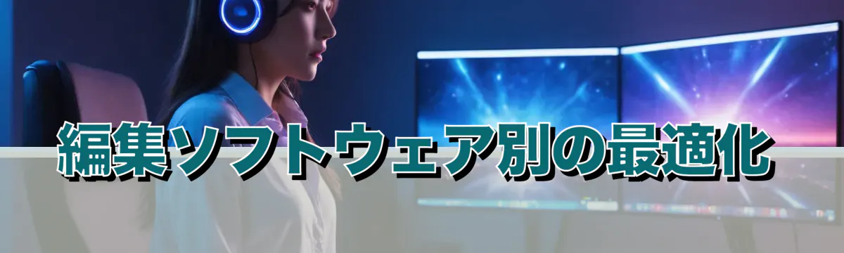 編集ソフトウェア別の最適化