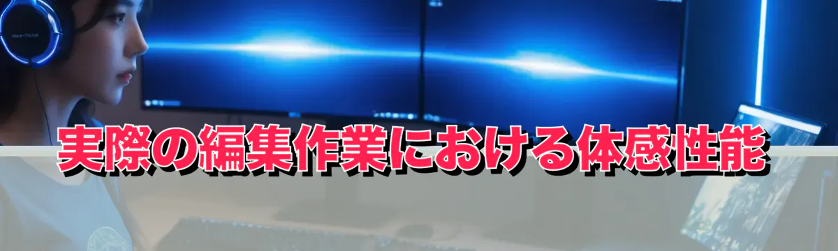 実際の編集作業における体感性能
