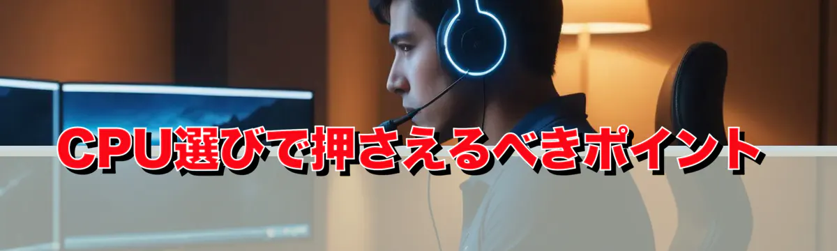 CPU選びで押さえるべきポイント