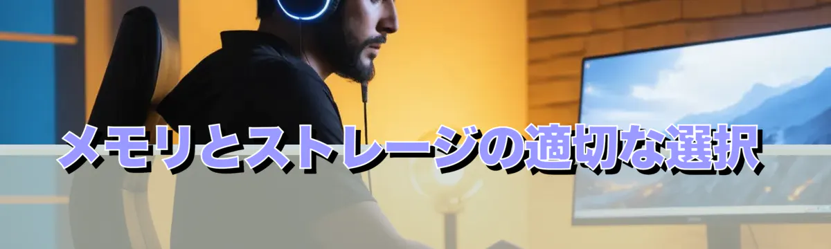 メモリとストレージの適切な選択