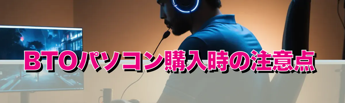 BTOパソコン購入時の注意点