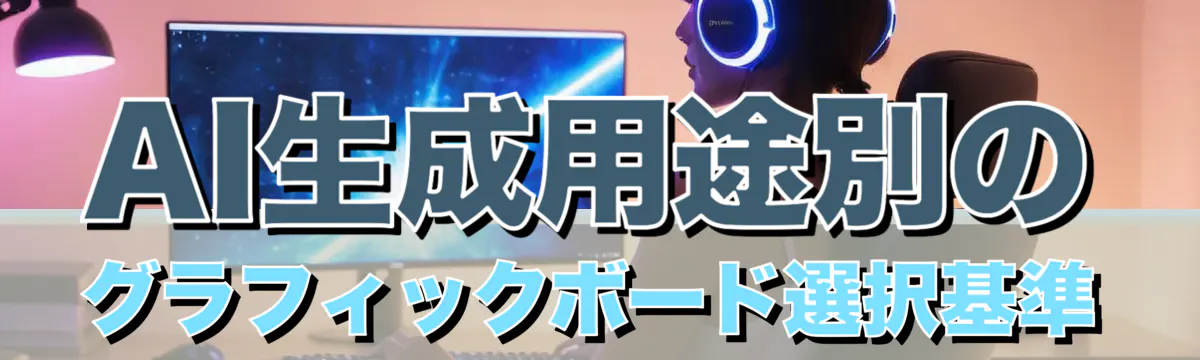 AI生成用途別のグラフィックボード選択基準